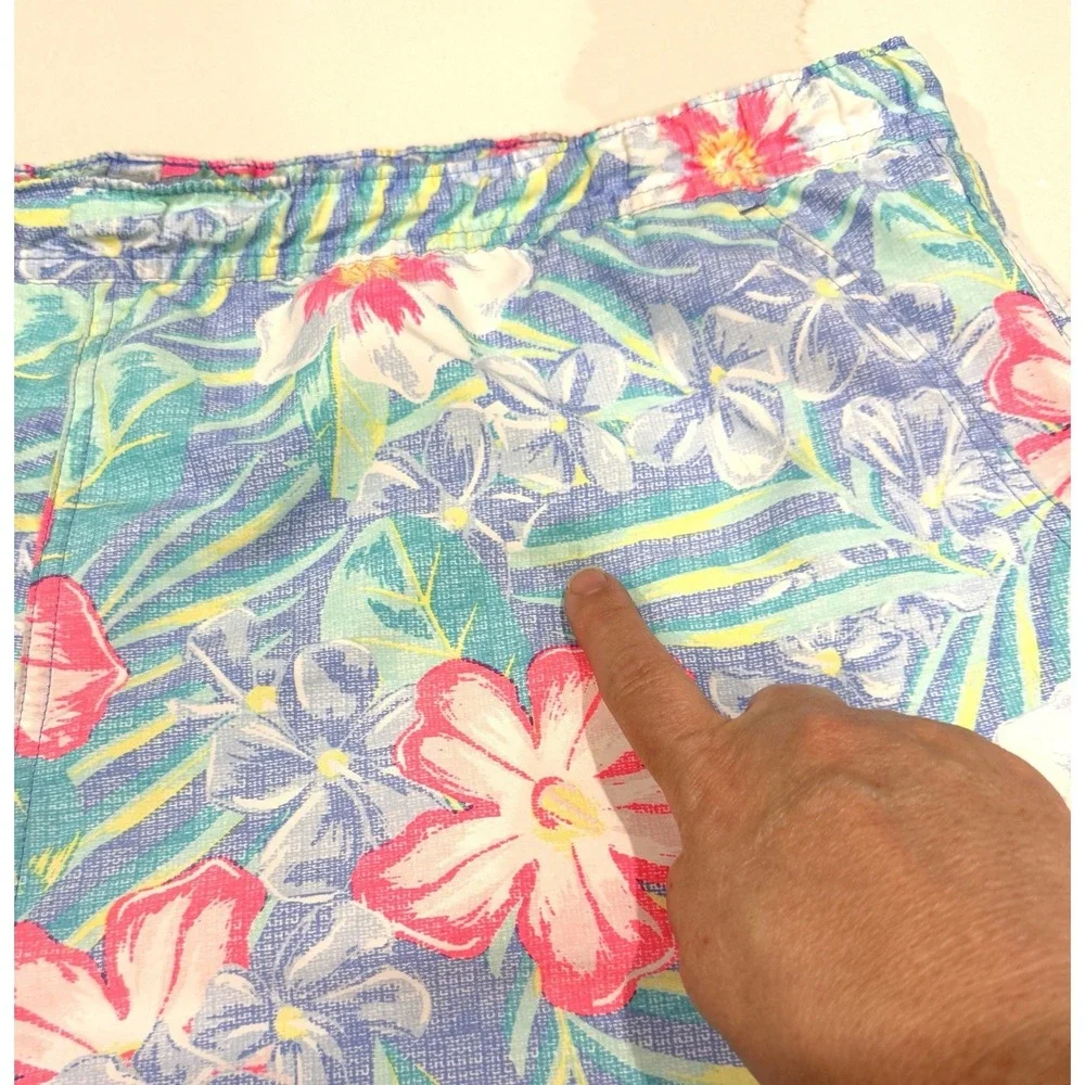 Vineyard Vines Swim Trunks Mens XL Multicolor Tropical Floral Pockets Liner‎